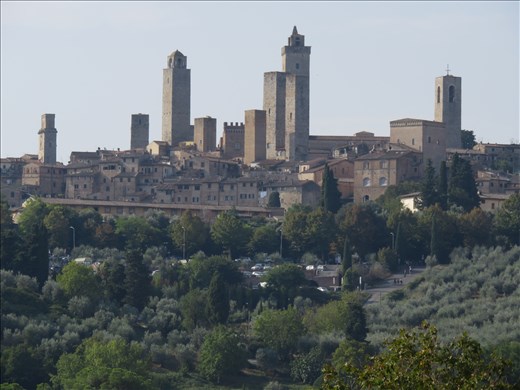 San Gimignano - looking back on town from hillside opposite