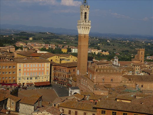 Siena - view of rooftops from one of the Duomo buildings
