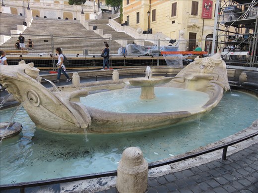 Rome - fountain in front of Spanish Steps