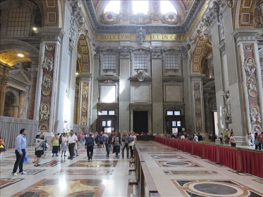 Rome - St Peter's Vatican - looking back to front door