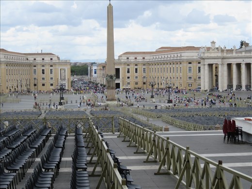 Rome - Vatican - Looking out on St Peter's square from door of Basilica
