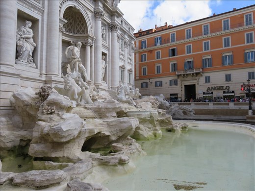 Rome - Trevi Fountain - side view - threw coin in fountain here and made wish
