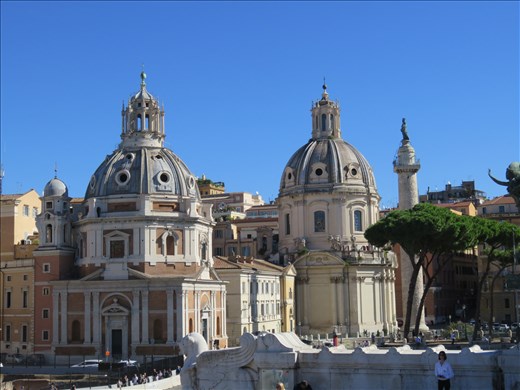Rome - 2 churches close together near Vittoriano