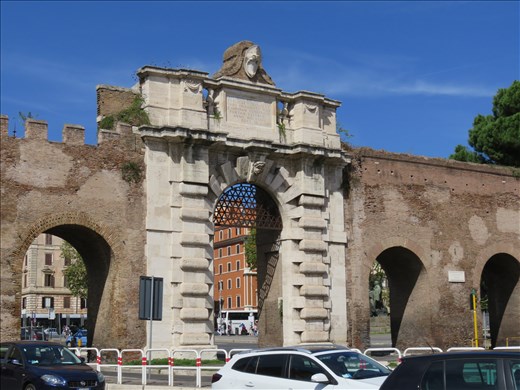 Rome - roman gate near cathedral