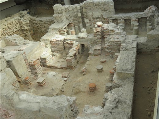 Athens - roman baths area exposed near main road when earthworks started