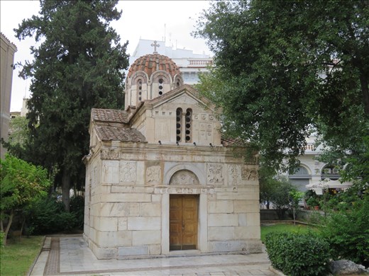 Athens - another very old small church - this one next to huge main church