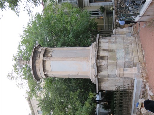 Athens - a roman structure passed by in a street