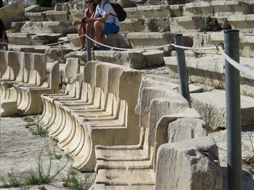 Athens - Theatre of Dionysus - seating for the upper class ??