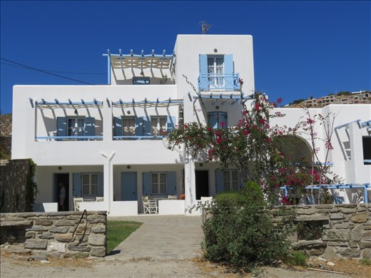 Paros - our appt -bottom left - Gary in doorway