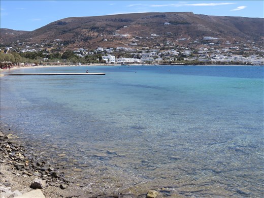 Paros - walking along beach just near our appt