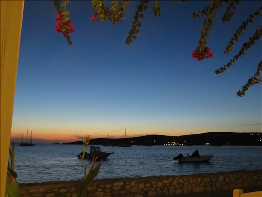 Paros - sunset whilst dining