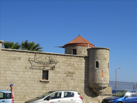 Rhodes - part of exterior of the moat wall