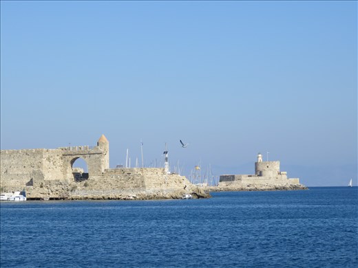 Rhodes - view out from promenade area