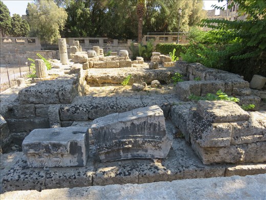 Rhodes - ruins of roman temple just into old town