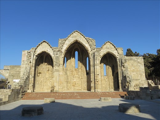 Rhodes - old town - old ruin roman church