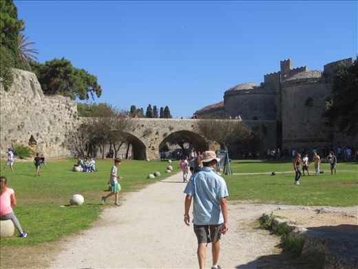 Rhodes - old town - more moat views