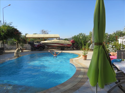 Turkey - Ovacik - Gary in pool of house where stayed - too cold for me