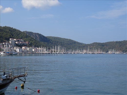 Turkey - Fethiye - looking back on part of harbour