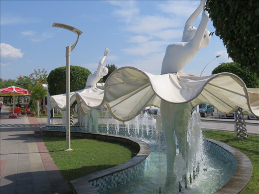Turkey - Fethiye - fountain area on bayside promenade