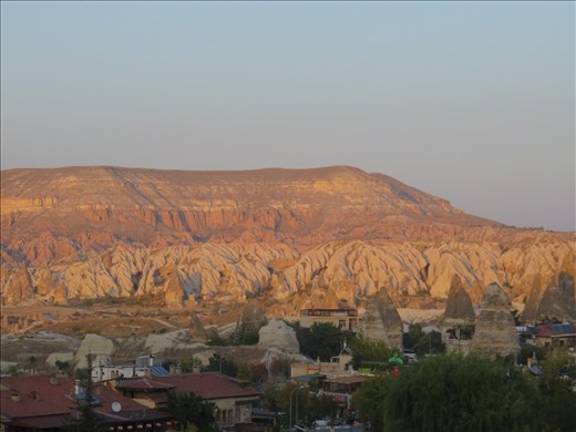 Turkey- Goreme - sunset view from evening meal venue