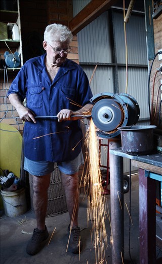 he is trying not to look at the camera, He loves getting his photograph taken. 
Him and I always go on photography adventures together he is a very interesting man, and I come and visit him and spend time working in his shed. I even make some of my on objects like a photo booth for my birthday, I wanted to share some of the interesting things my Opar works on and plays with in his shed. Also because I love this place as I get to explore all the different things that belong in it and it will always remain a place in my heart.