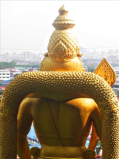 The Gold shinning Tamil goddess looking over it's beautiful City. 