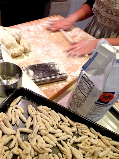 Roll into strips about 3/4