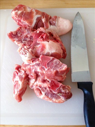 Separate the pork neck bones