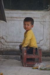 On the streets of Kashgar, a little Uyghur boy amuses himself with items he finds on the street, as his father metalsmiths a teapot over a bed of hot coal in front of his shop. 

Kashgar is an oasis city in the Taklamakan Desert of Xinjiang, and was a key post on the ancient silk road; Today there is still a lively trade of metal and clay pottery, carpets, silk, jewellery, fresh produce, and livestock.: by jynkx7, Views[1230]