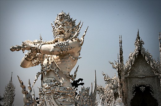 On the bridge into the white temple