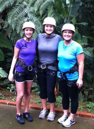 Ziplining the Rain forest.