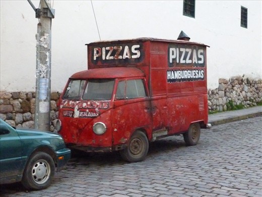 VWs are very popular here.  This is what someone has done to a Kombi.