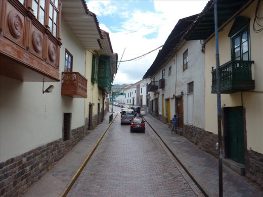 One of the many stone paved roads that we walk up every day.