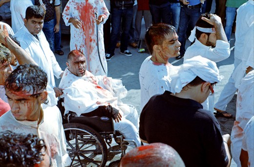 Even people with disabilities show their mourning and support to the tradition. Their physical condition is not an issue for them to participate.  They treasure the event because it is unique to just few Islamic countries with a great number of Shia Muslim community.  