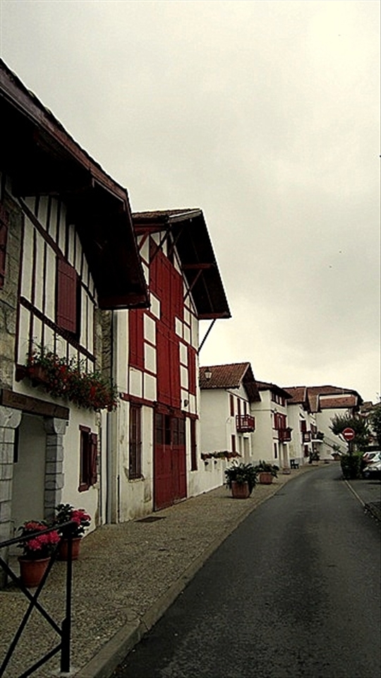 This Espelette, beautiful, calm, and warm city. It has typical house, with red and white colour for the  exterior paint. Espelette also known as one of part of Basque Country