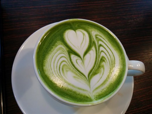 Matcha Latte. Don't be thrown by the color