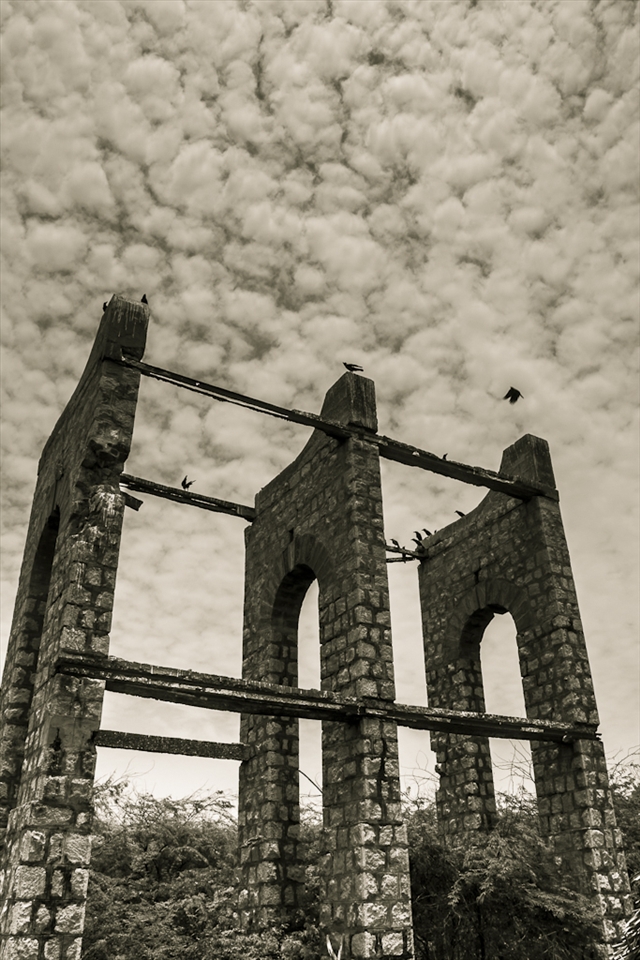 Ruins of Dhanushkodi Railway station hit by a massive tidal wave on Dec 22 1964