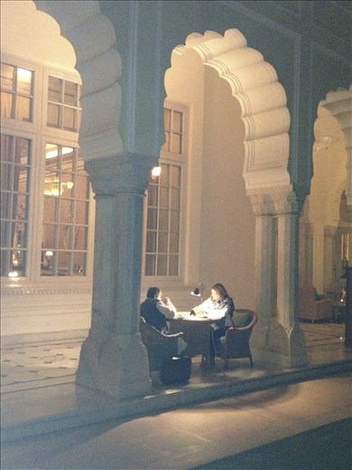 Karen's palm reading at the palace - all good things!