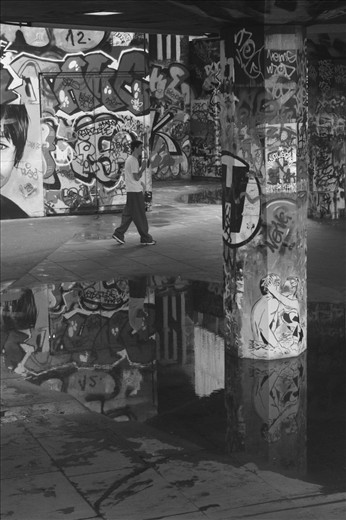 Graffiti that turns the public space into a personal one.