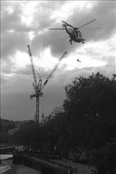 Royal Marine comes down with the Olympic torch.: by karenoc, Views[269]