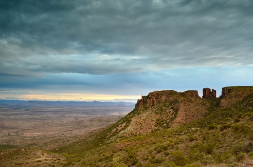 Valley of Desolation Plains.
The mountain seems to just suddenly stop, laying low for a few kilometers and then just start rising out of the earth again. This spectacular scene was created over 100 million years ago by volcanic and erosive forces. 