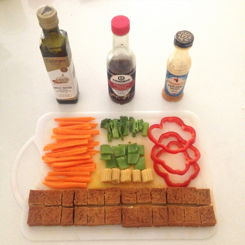 The ingredients I use in my interpretation of the Khmer stir fry