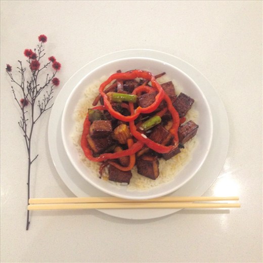 The dish. Sweet, salty and spicy Khmer stirfry