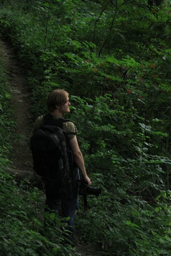 Heading back into the thick forest to continue our adventure