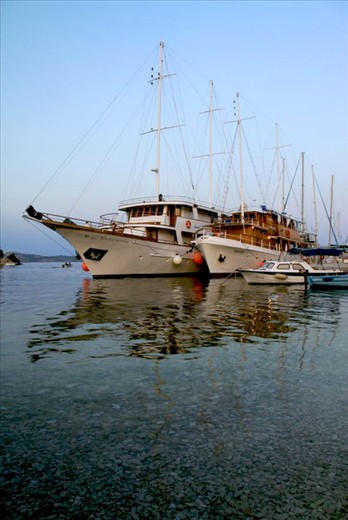 Content Tranquility. Water provides resources. Water is used for survival. Fishing and sailing are extremely important in the Croatian lifestyle. Water is so potent that it supplies food, leisure and a method of transport. Water is the lifeline of the people. - Sali, Croatia