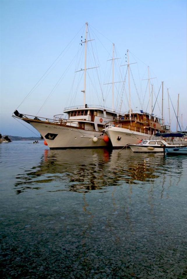 Content Tranquility. Water provides resources. Water is used for survival. Fishing and sailing are extremely important in the Croatian lifestyle. Water is so potent that it supplies food, leisure and a method of transport. Water is the lifeline of the people. - Sali, Croatia