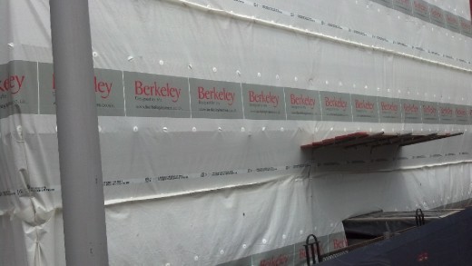 I'm not sure why I took this picture but Berkeley is a brand of cigarette and the entire building was wrapped in this.