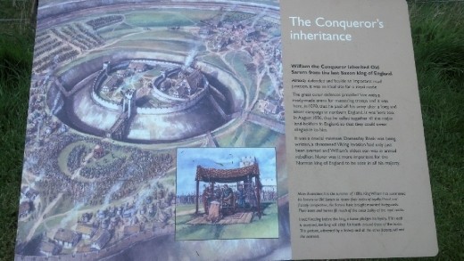Picture of the Complete area of Sarum Castle (Salisbury).