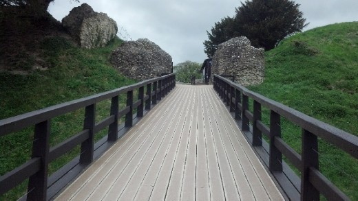 the bridge over Sarum's mote into the castle