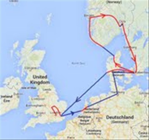 The UK-Scandinavian leg of the journey